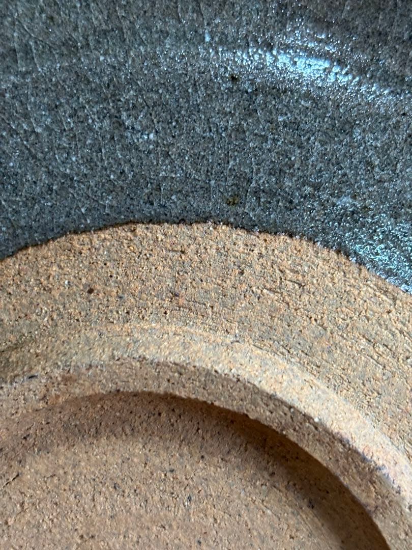 人間国宝荒川豊蔵作絵唐津四方窓割飛鳥文七寸皿　検唐津小十窯にて