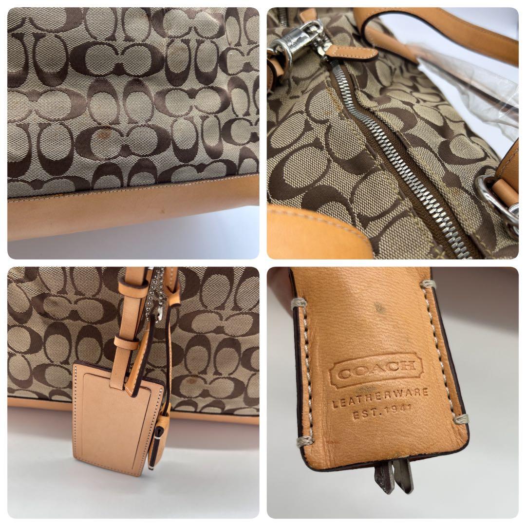 A500 COACHボストンバッグ 2way ショルダー付き 南京錠 4523