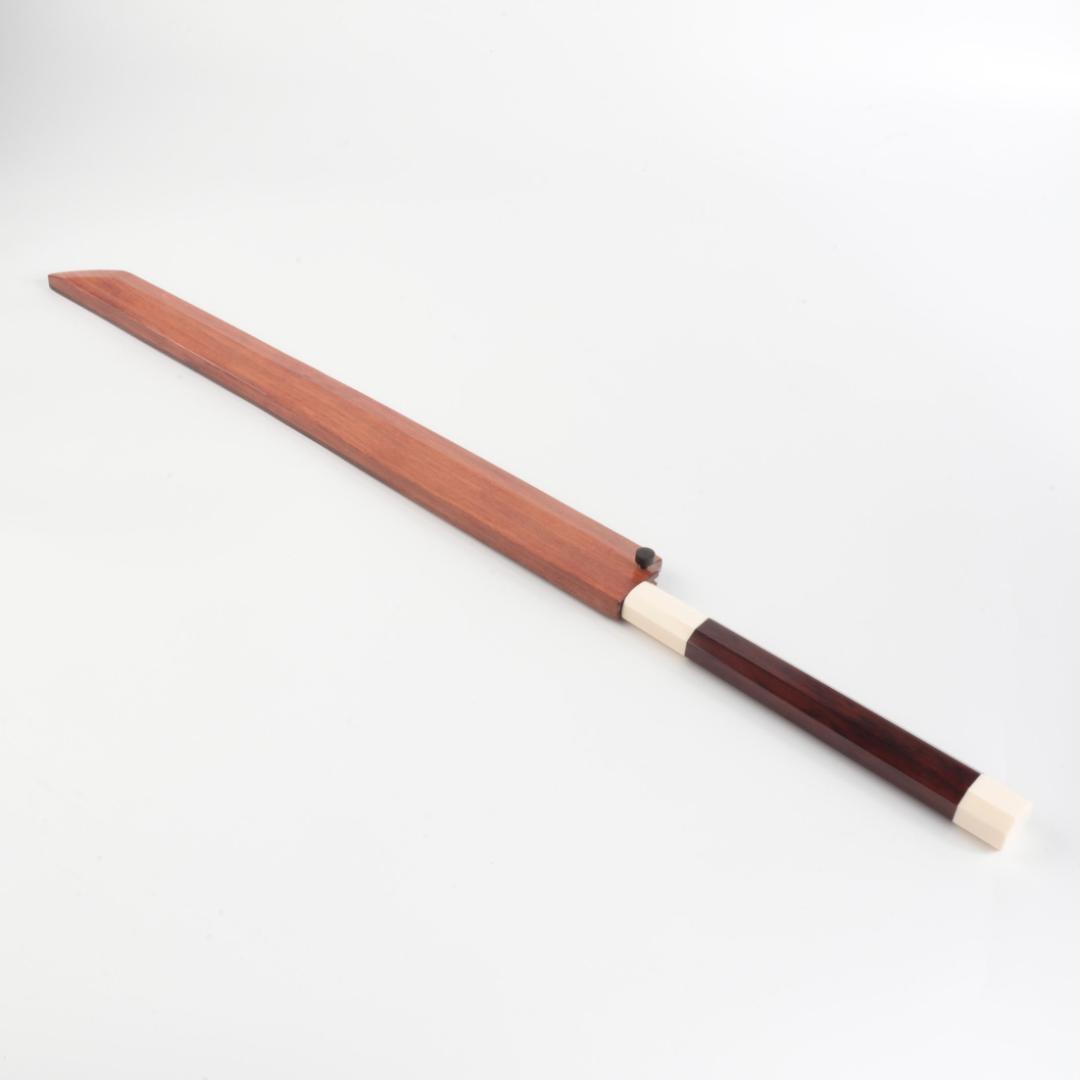 梵静刃物マグロ包丁刃渡700mm鏡面仕上げ 刺身包丁反りスネークウッド柄 鞘付き