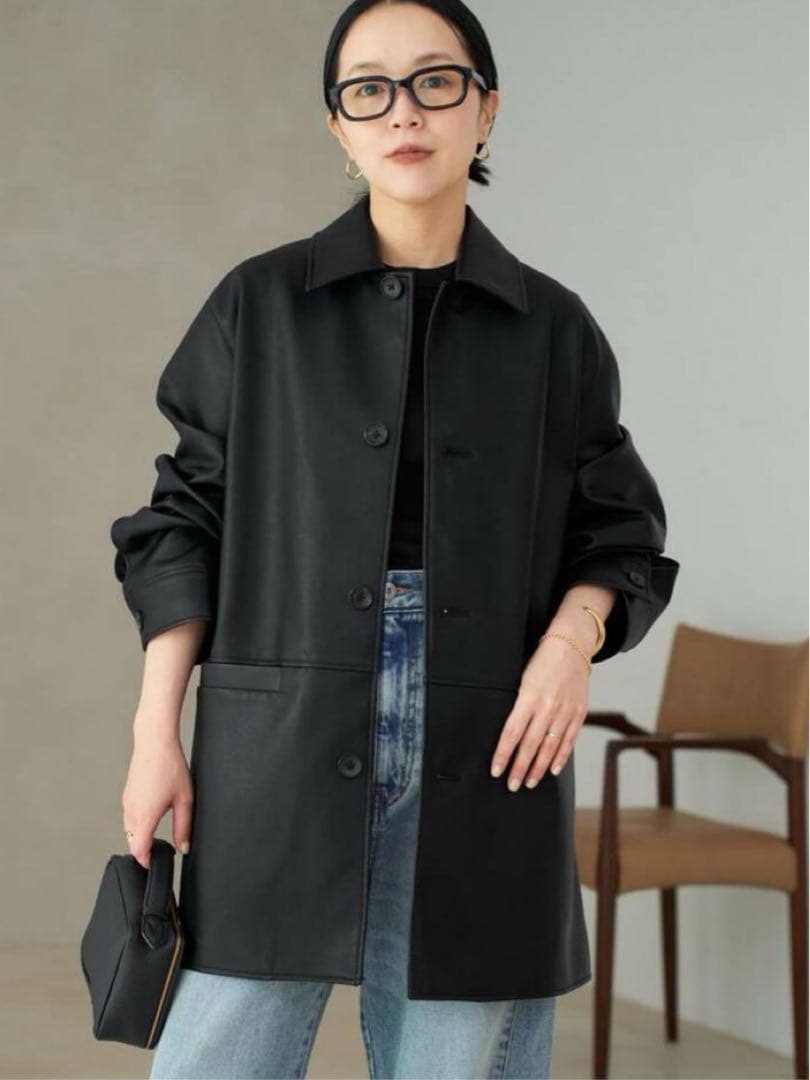 Plage Leather Like Car コートプラージュ レザージャケット