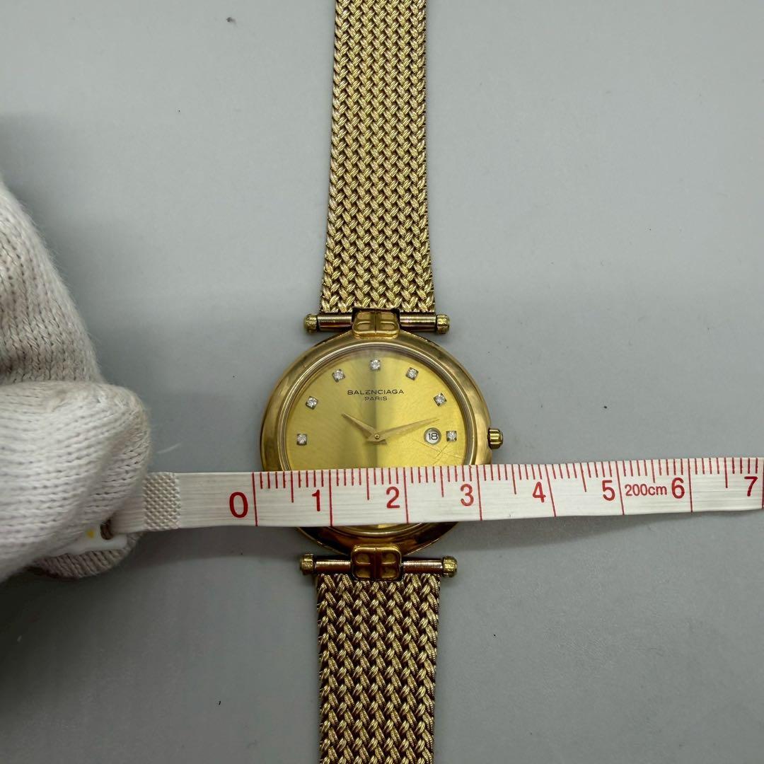 新品電池✨BALENCIAGA 腕時計 ラインストーンベゼル12P 石文字盤
