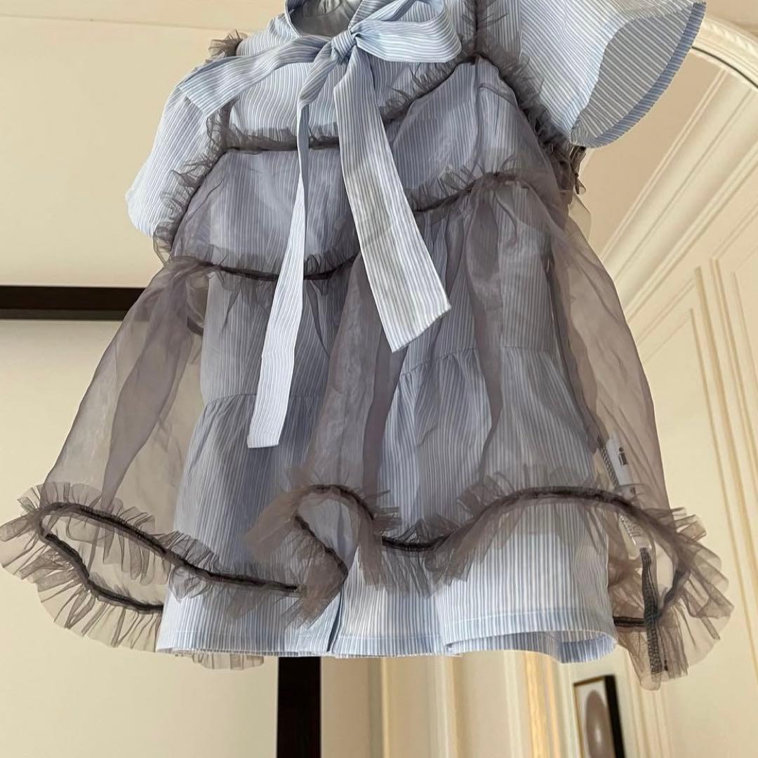 epine ブラウス　オーガンジーフリルビスチェ