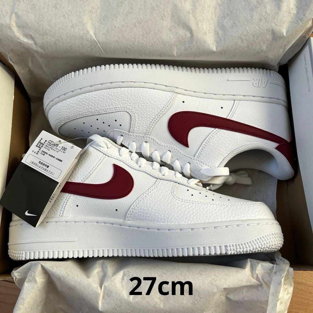 T*I様 Nike Air Force 1 '07 ホワイト/チームレッド 27