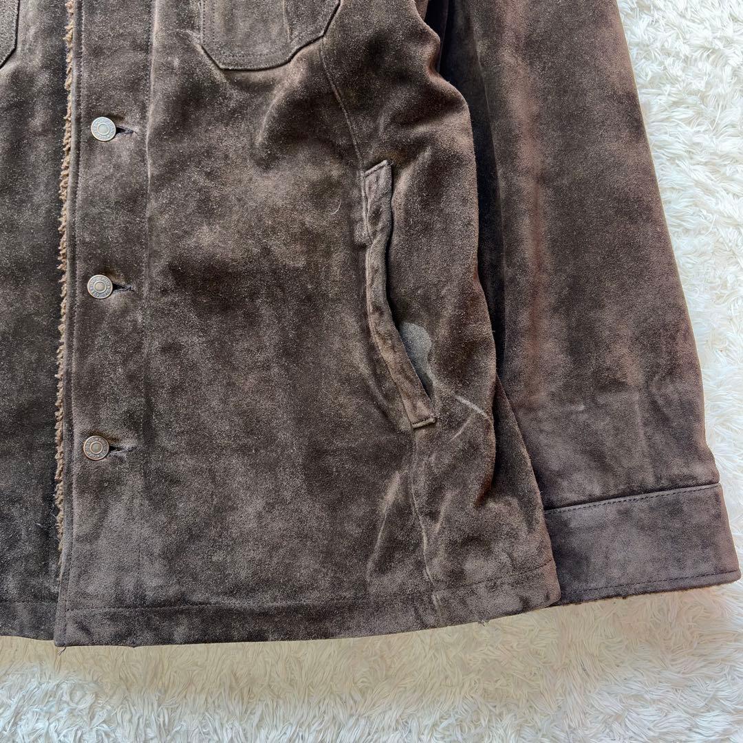 美品✨old gap リアルスウェード ジャケット レザー　Lサイブラウン
