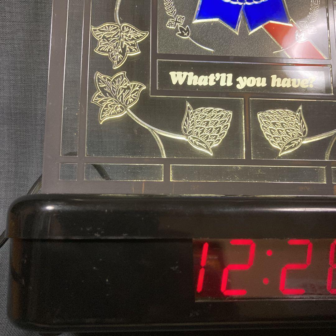 パブストブルーリボン ライト サイン デジタル置き時計 クロック ビンテージ