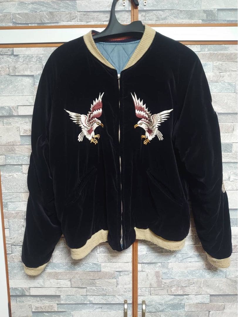 東洋 港商 スペシャルエディション スカジャン 別珍 × サテン 蛇・ハート・虎