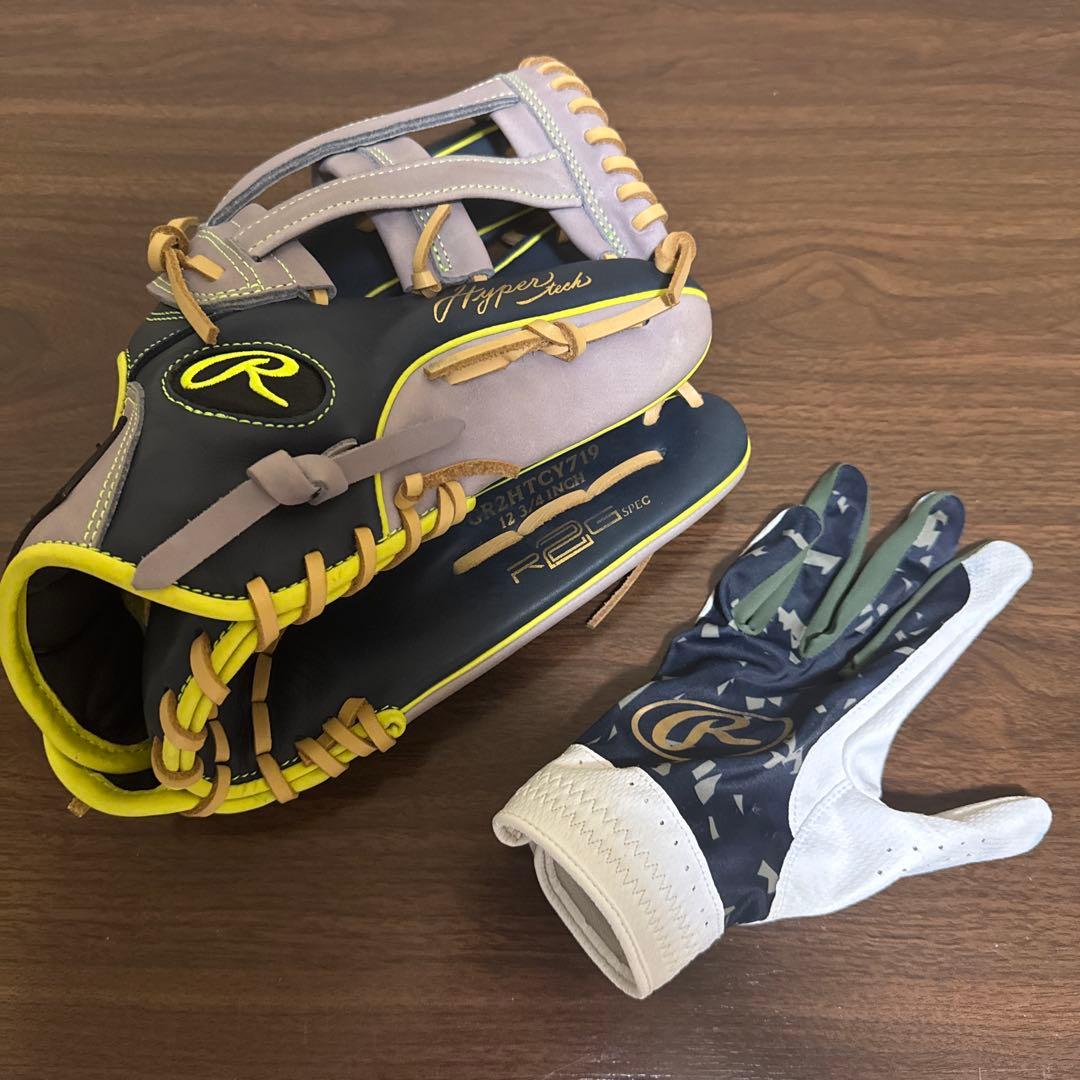 Rawlings 軟式野球グローブCR2HTCY719 12 3/4 手袋セット
