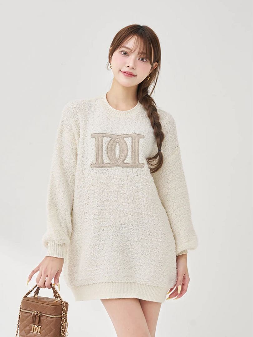 Darich DDロゴツイードニットプルオーバー WHT