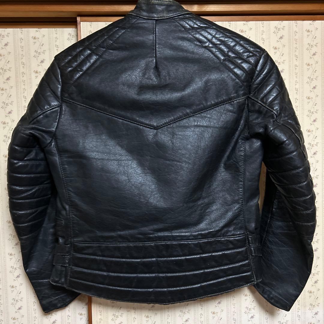 ヴィンテージUKライダースロンジャン666ルイスレザーパンク