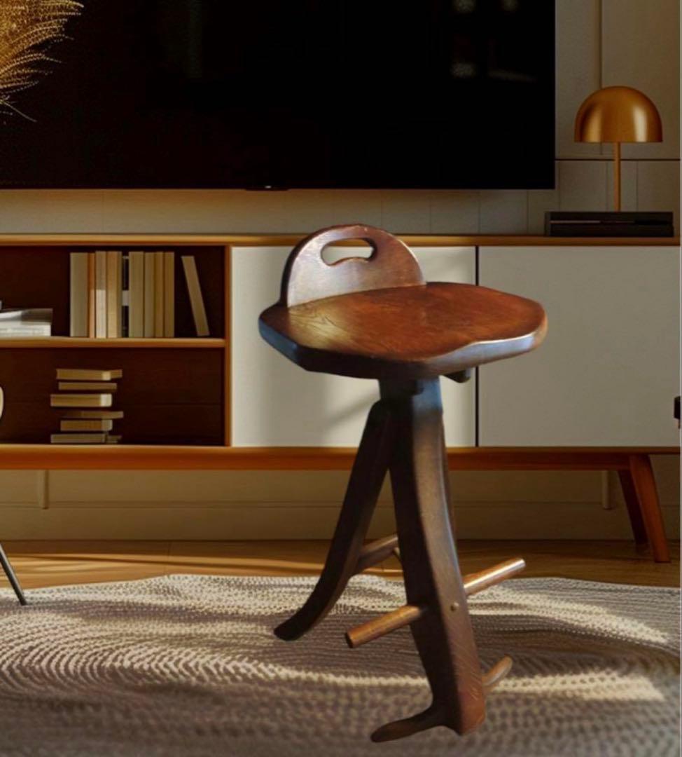 オランダ　カウンターチェア　オーク無垢材