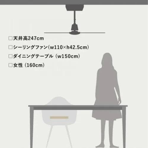 ハモサ シーリングファン CF-004HBK モニカ シーリングファン