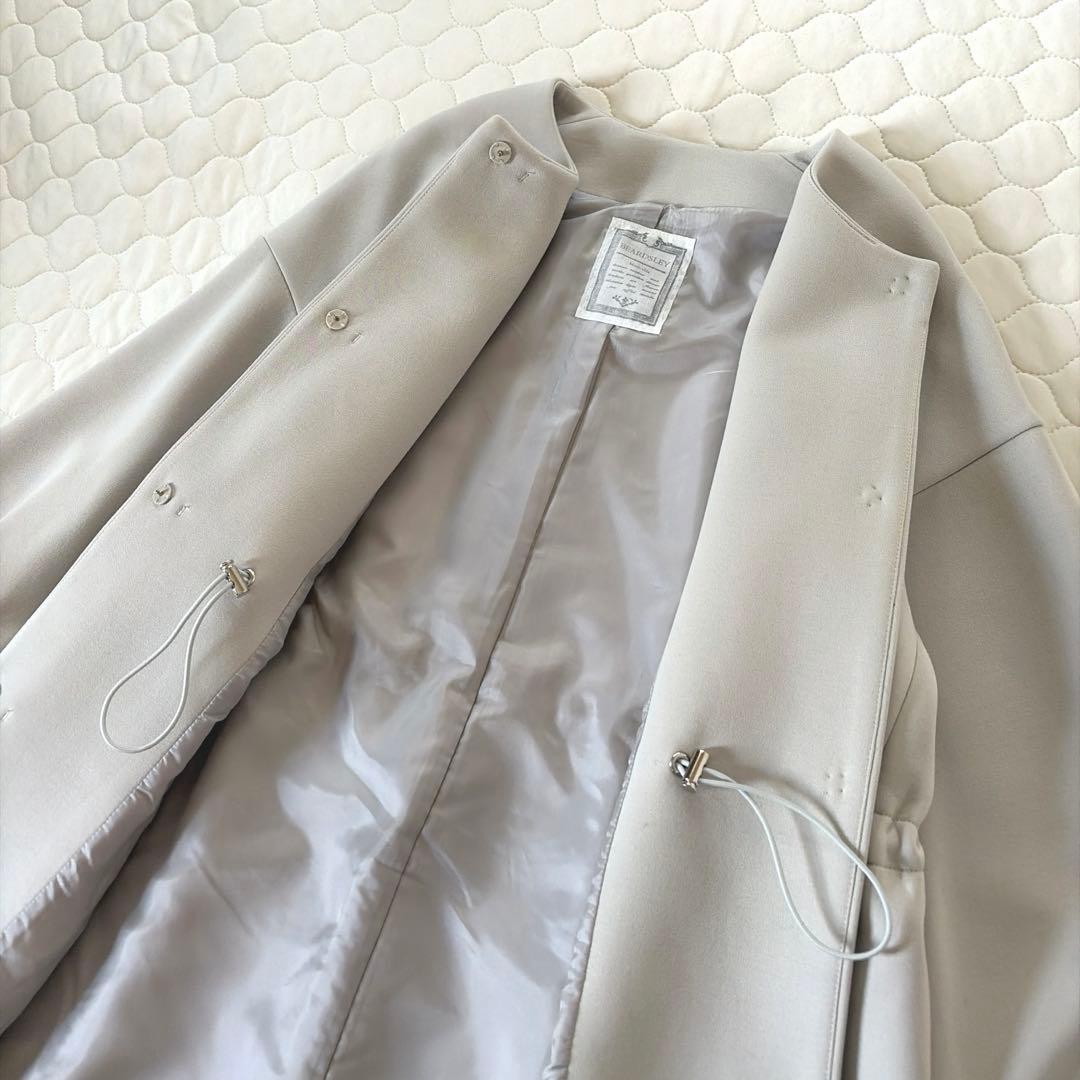 【24SS美品】BEARDSLEY ダンボールギャザーコート　ベージュ