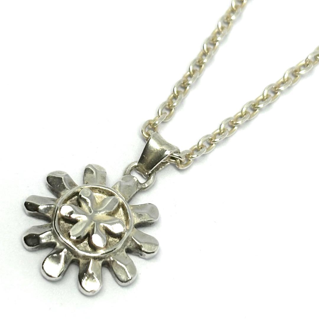 【GARNI】太陽 花 ペンダント 47cm SILVER ネックレス ガルニ