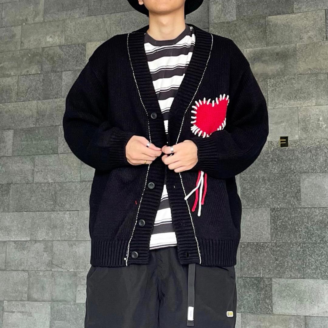 【新品未使用】MODITEC ハート オーバーサイズ カーディガン L