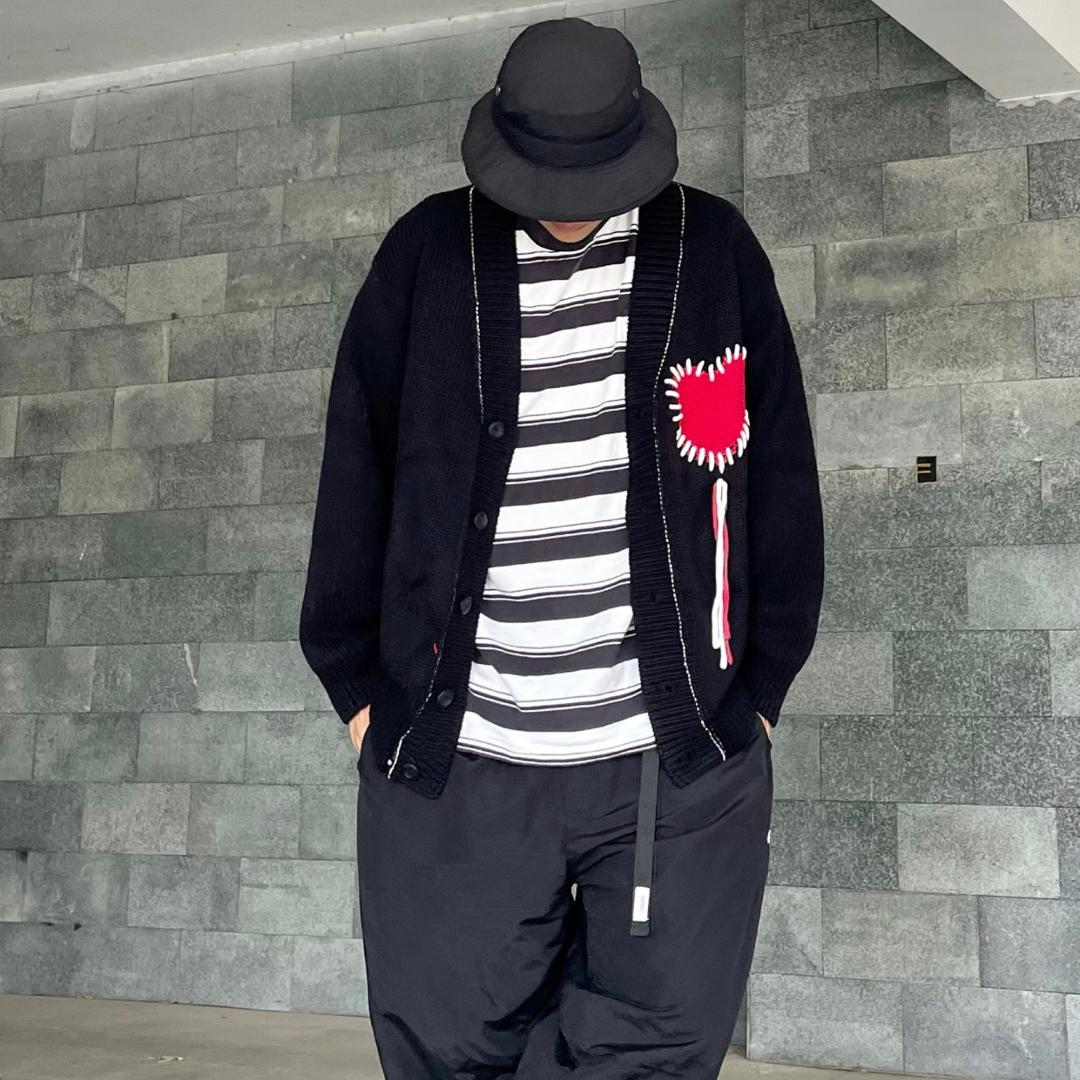 【新品未使用】MODITEC ハート オーバーサイズ カーディガン L