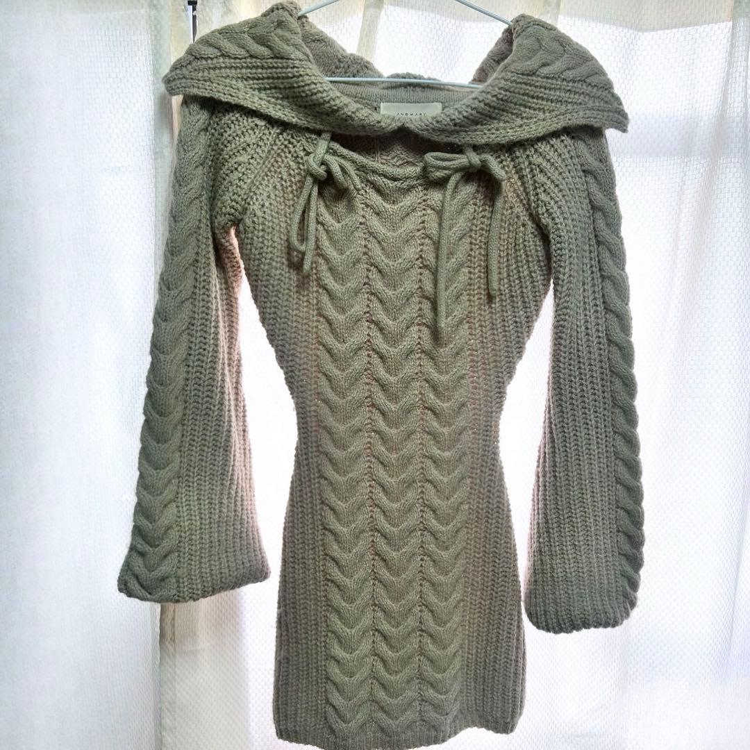 ANDMARY Aura cable knit tops タグあり