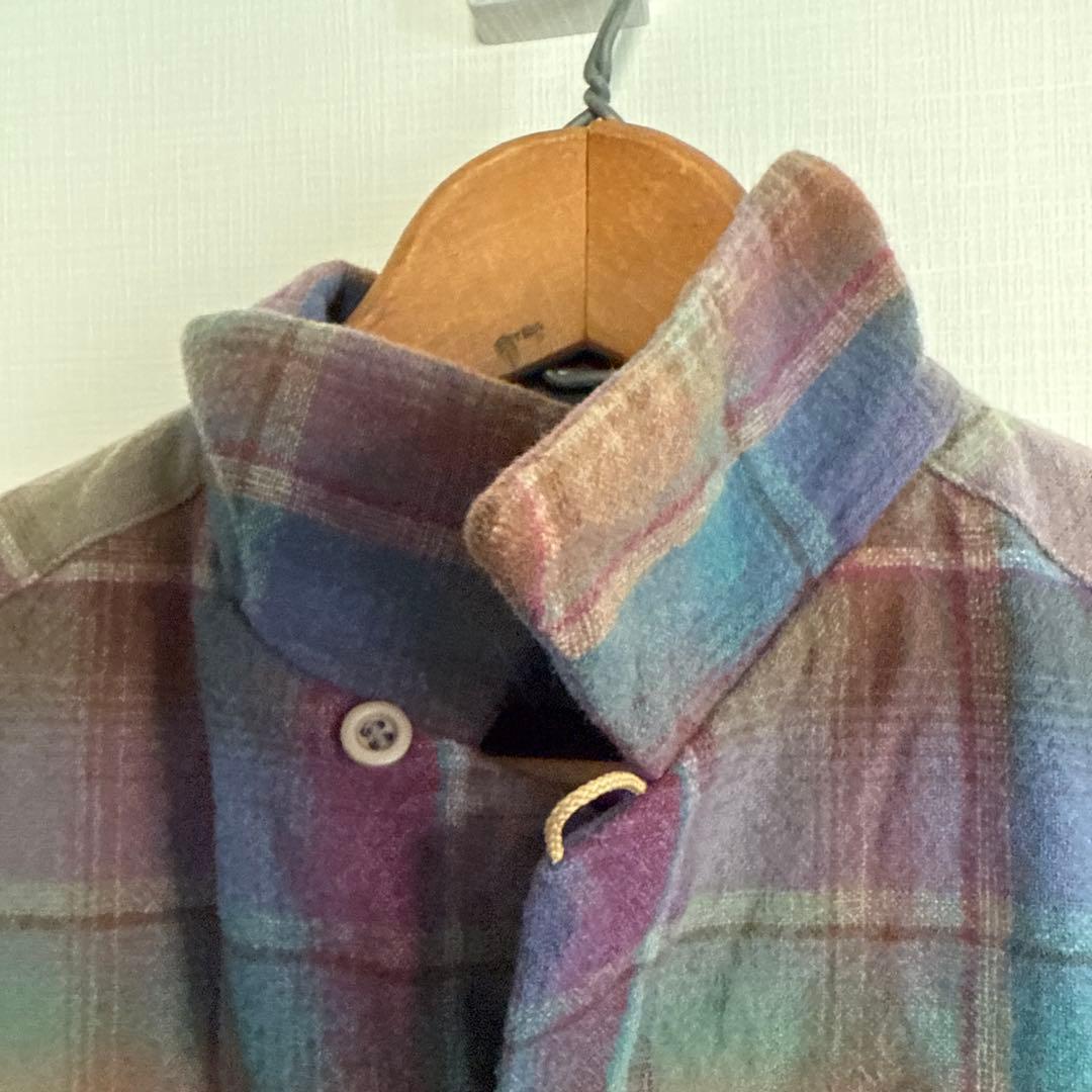 希少カラー　70s PENDLETON マルチカラー オンブレ ボードシャツ M