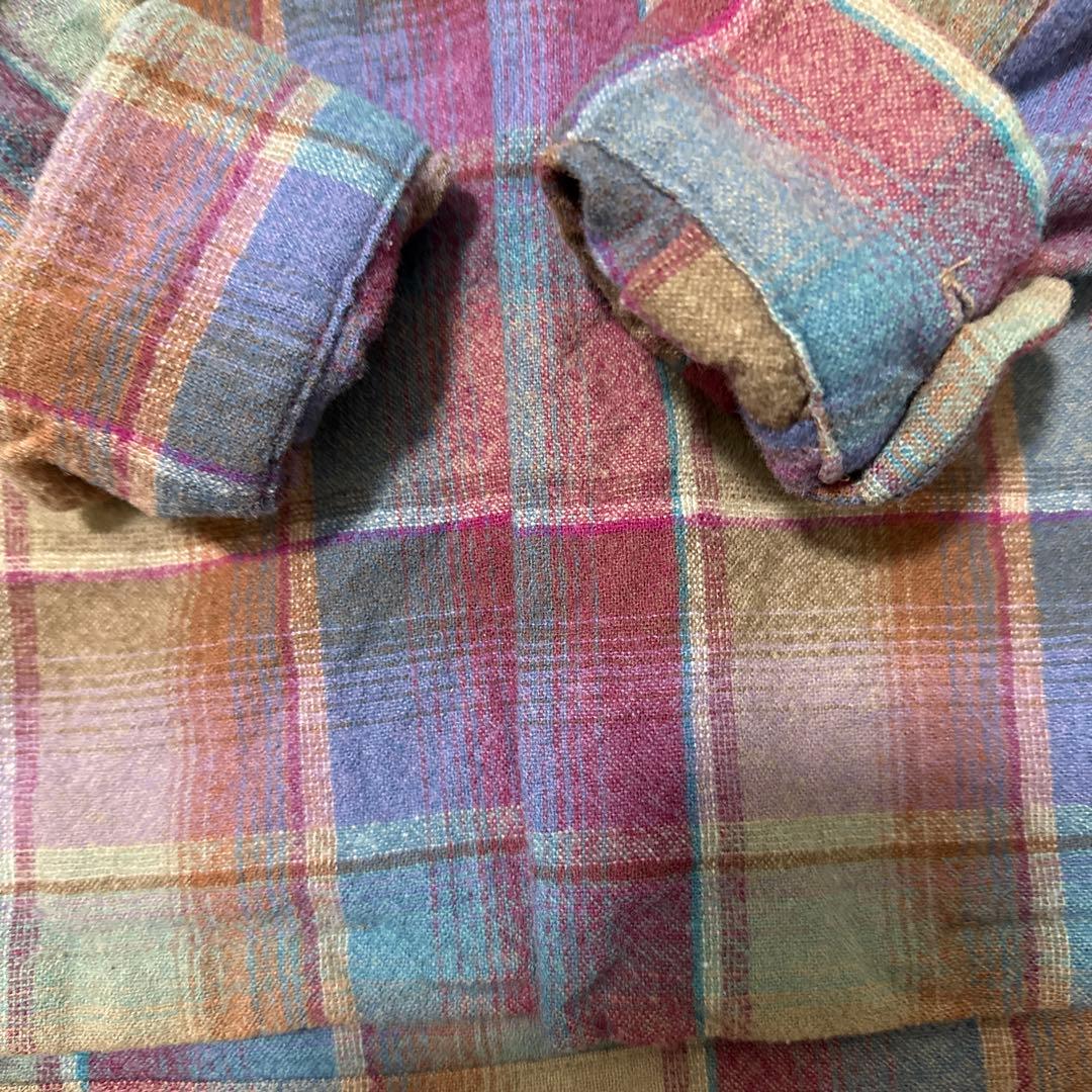 希少カラー　70s PENDLETON マルチカラー オンブレ ボードシャツ M