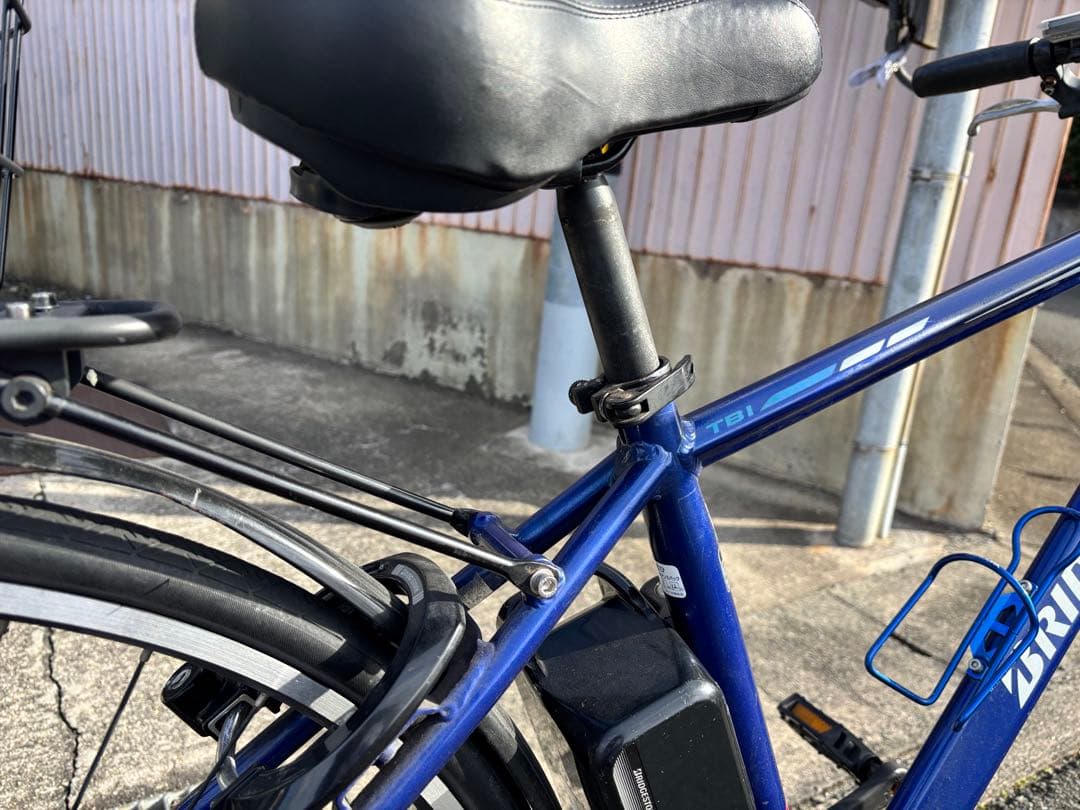 ブリヂストン 電動アシスト自転車 青 2021 直近点検済。TB1e 引取りのみ