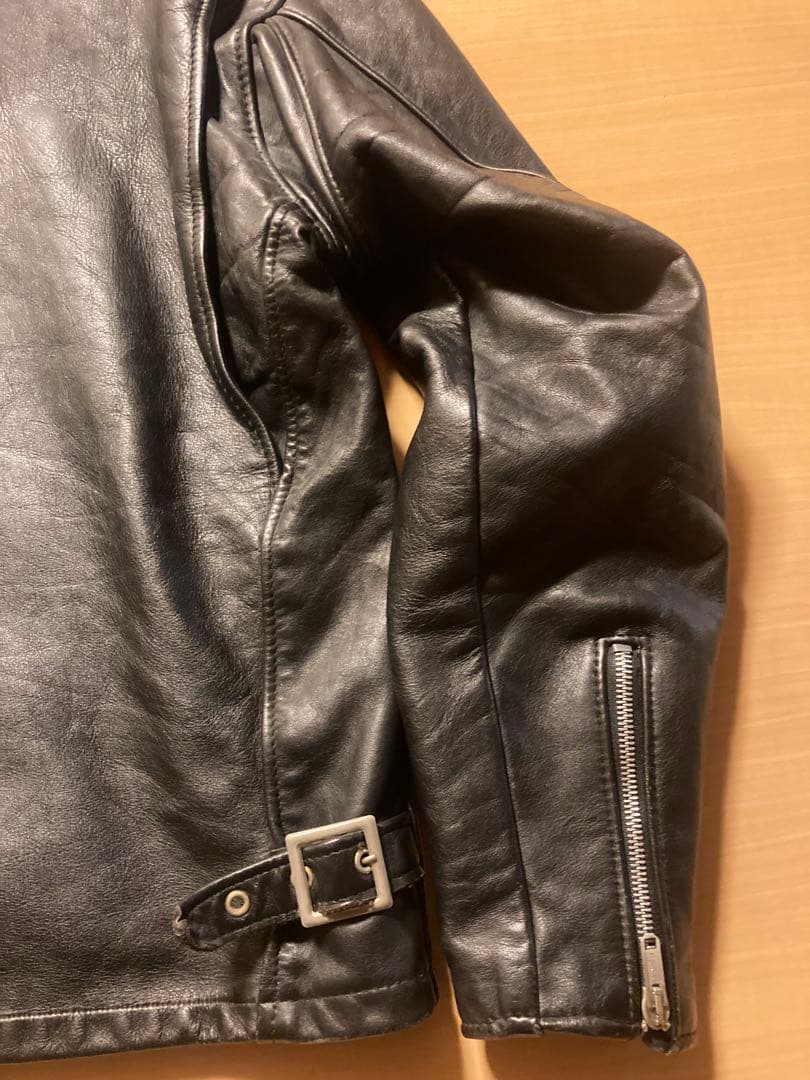 k*4様 Schott ライダースジャケット 黒 38 シングル 641 ショッ