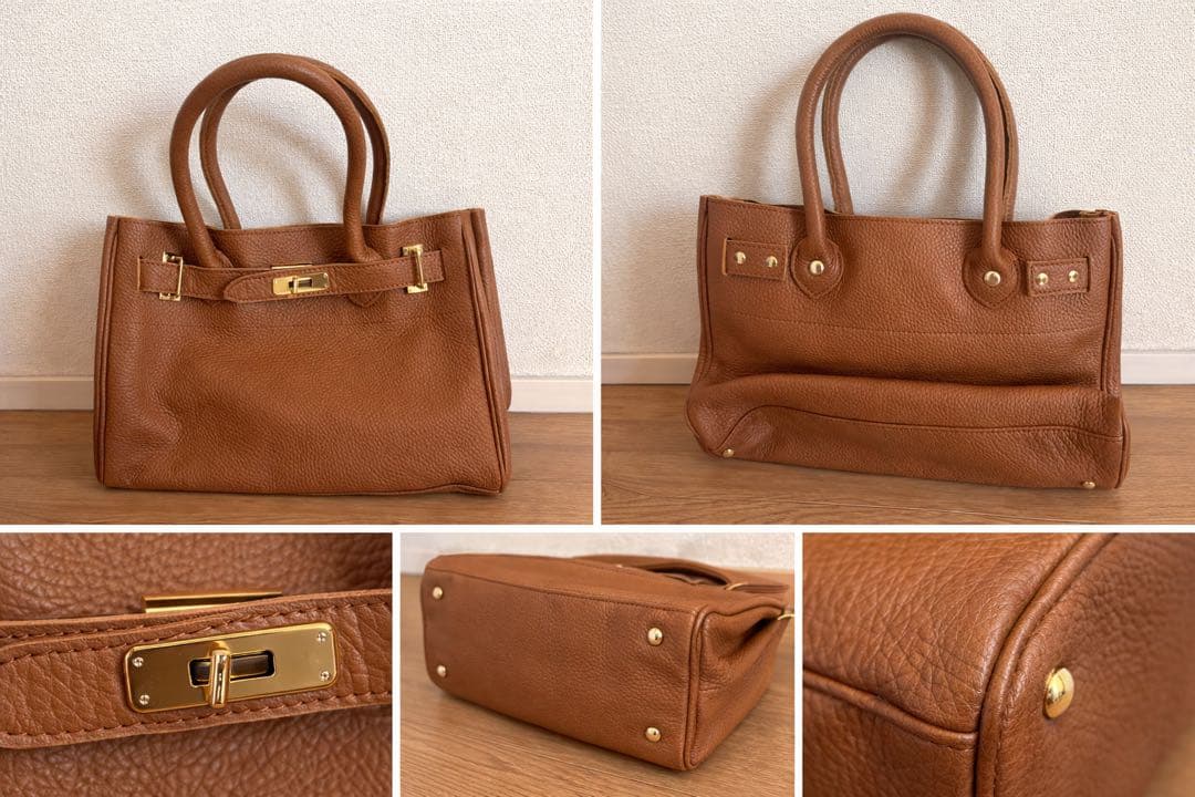 【美品】シータパランティカ レザートート キャメル ゴールド金具 本革