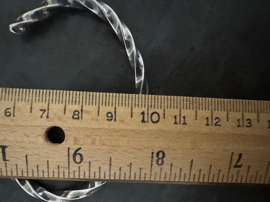 希少　ヴィンテージ　シルバー　925 ツイスト　アンティーク　バングル　アメリカ