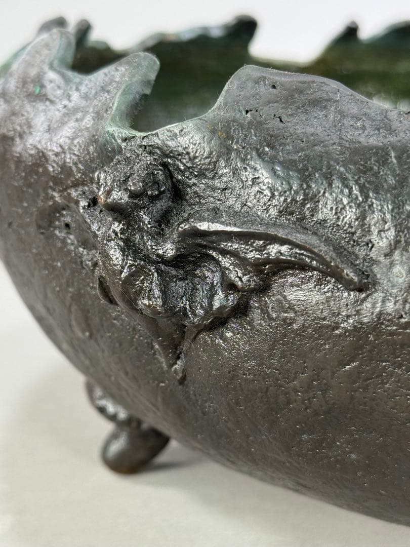 池坊　いけばな　銅鋳造　水盤　銅花器