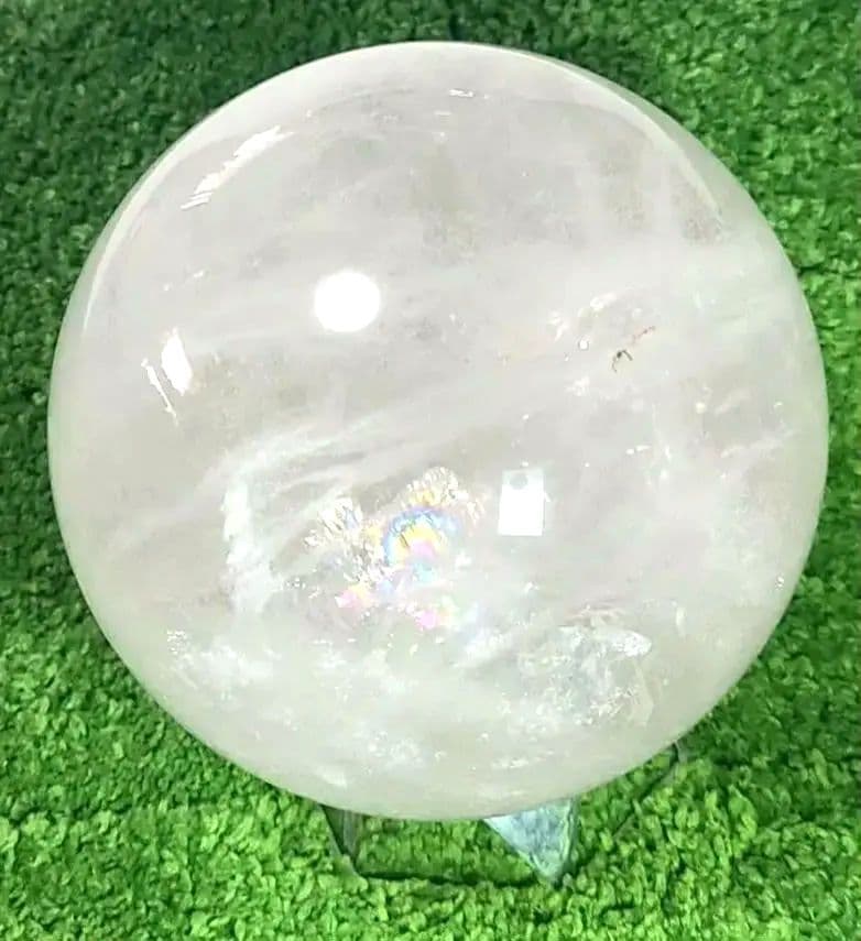 天然石 レインボー水晶丸玉 特大サイズ ¥15800～