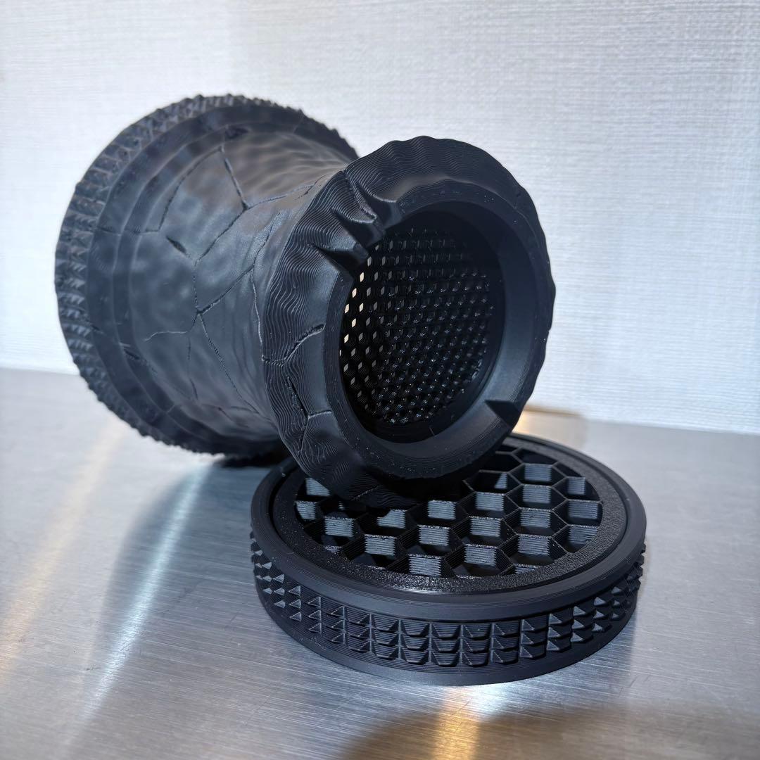 【お買い得セット】4号鉢 5点セット Matte Black 作家鉢 台座付き
