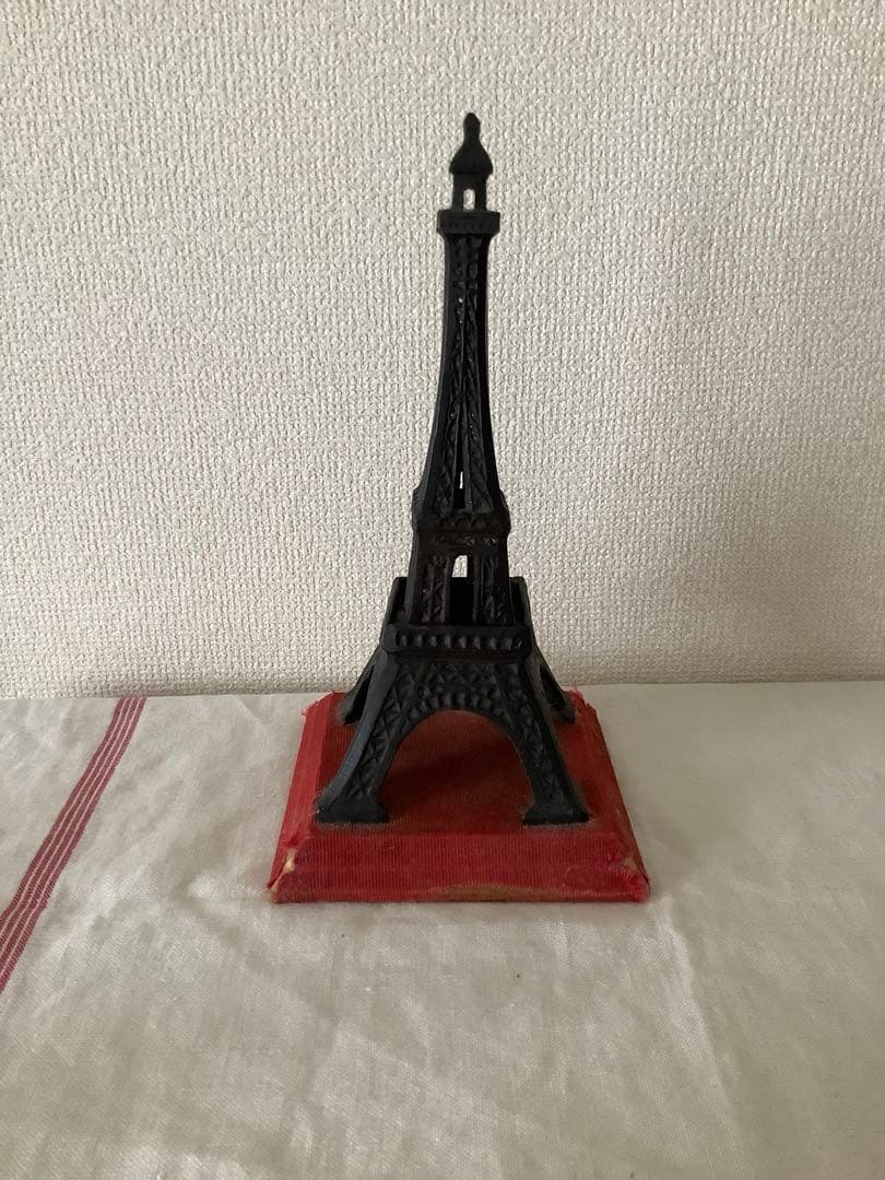 アンティーク　エッフェル塔　3点セット　ティン缶　アイアン　ガラス　パリ