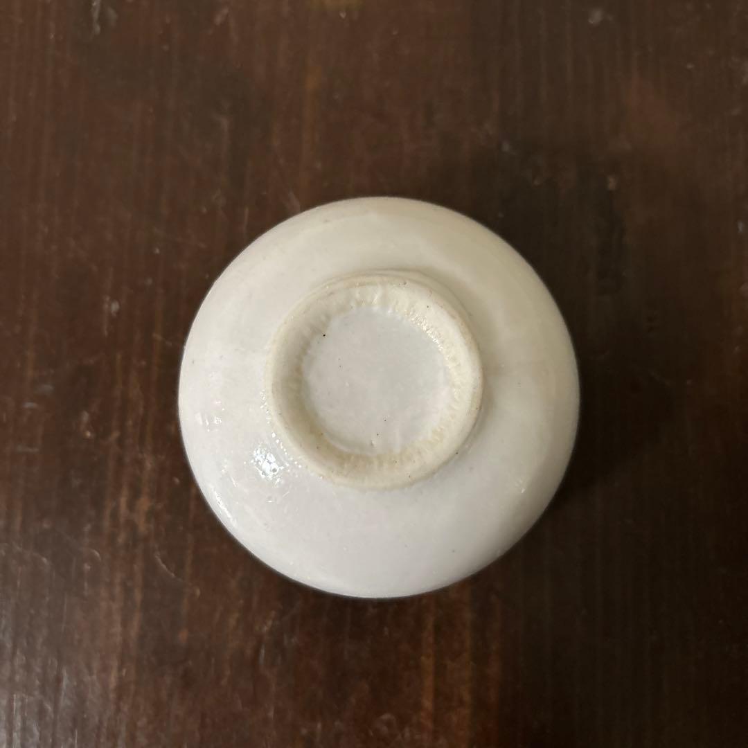 李朝　日帝時代　白磁ぐい呑み　筒盃　骨董　アンティーク　秦秀雄　白洲正子