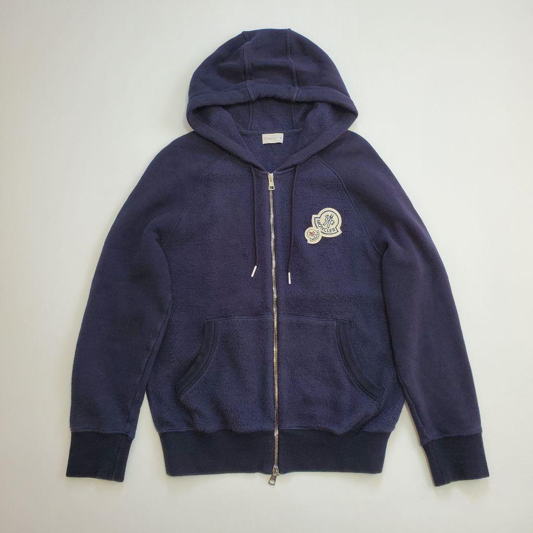 【まぁ】★ダブルワッペン★パーカー★サイズM★ネイビー★モンクレール★