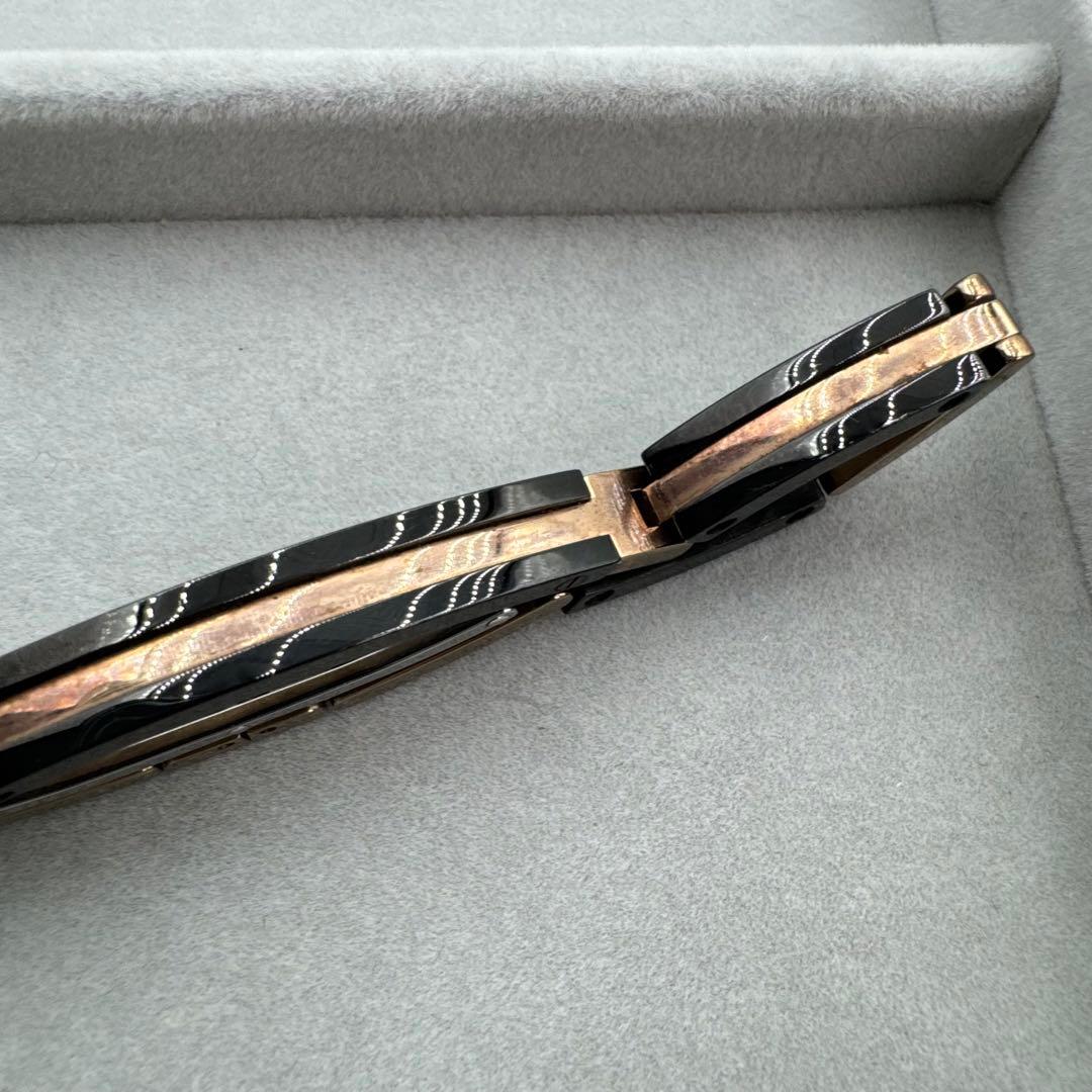 CHIMENTO ブレスレット　バングル　ブラック　ゴールド　ブロンズカラー