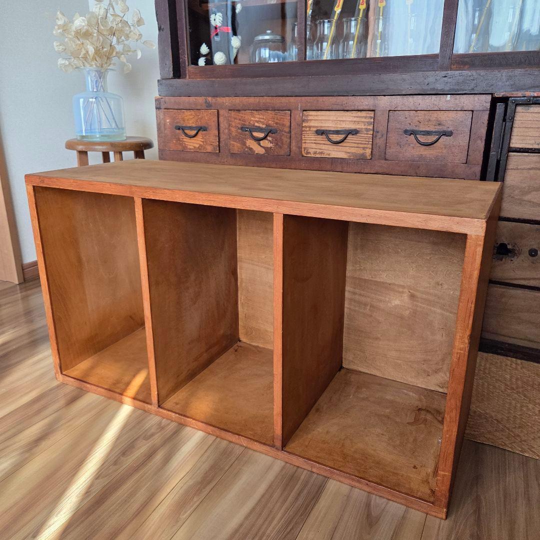 収納棚 木製 古家具 シェルフ 什器 収納箱 陳列棚 ディスプレイ ラック