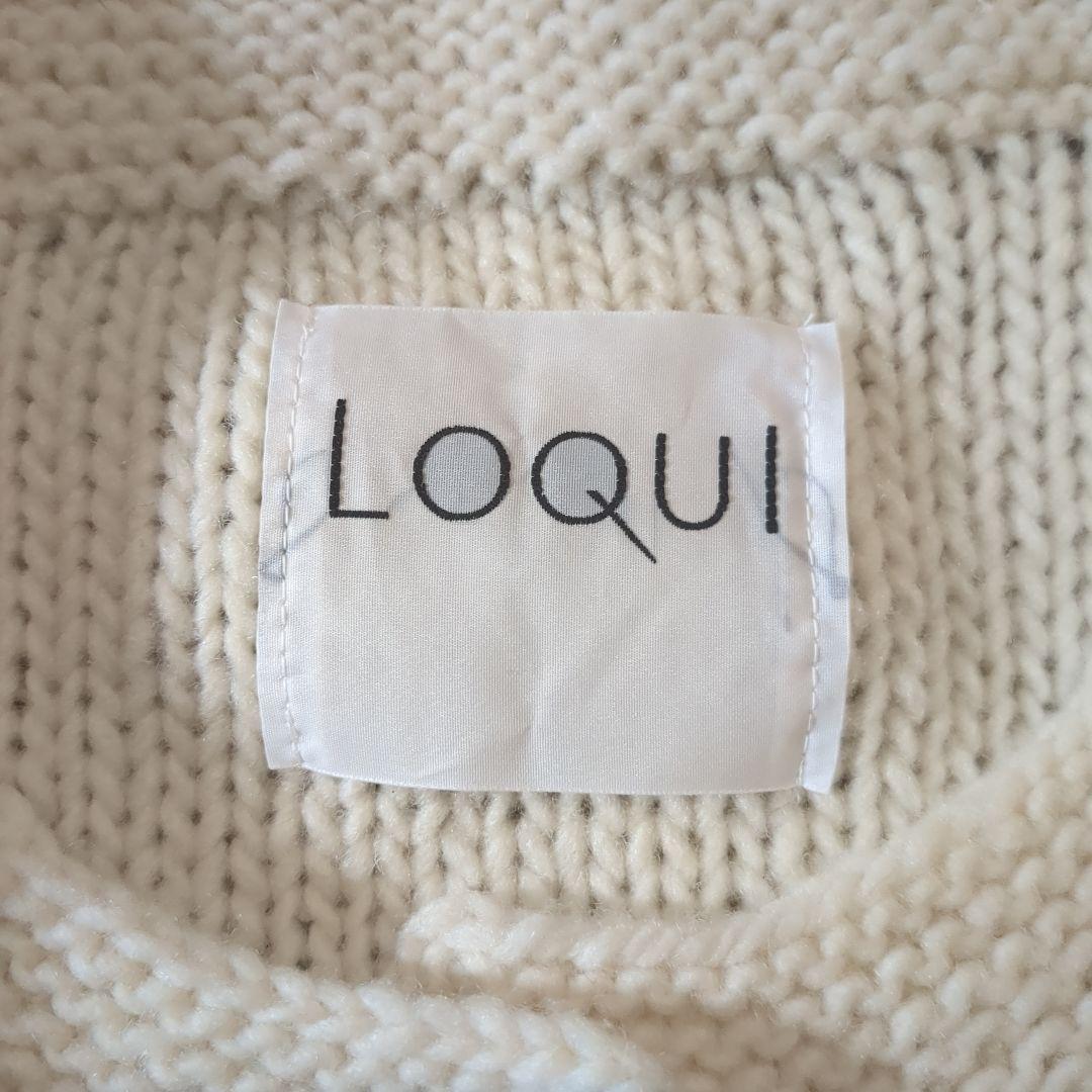 【LOQUI】SLOBE別注 フラワー刺繍ニットカーディガン　アイボリー