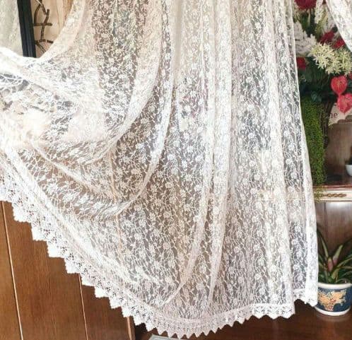 カフェカーテン【高橋様オーダー品　ミニ薔薇チュールレース】ハンドメイド