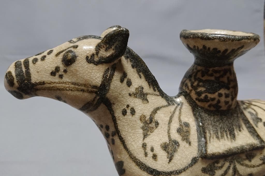 コレクター収集　タイ　カロン窯　鉄絵馬型灯火器　15～16世紀