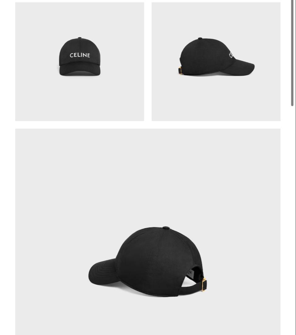 CELINE セリーヌ 黒　ブラック　キャップ Sサイズ