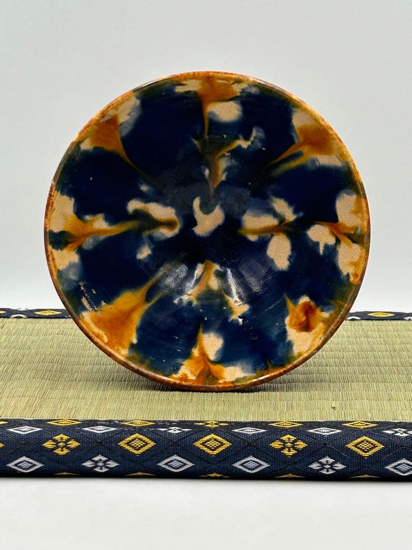 ★0059宋時代　洛阳雷村窯 三彩釉碗 ★唐物茶碗 茶道具 茶器