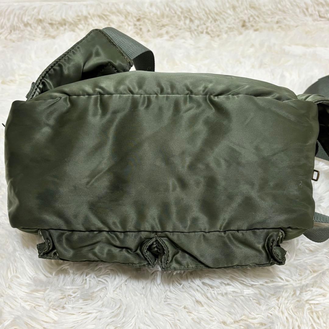 PORTER TANKER ボディバッグ　ウエストバッグ　カーキ