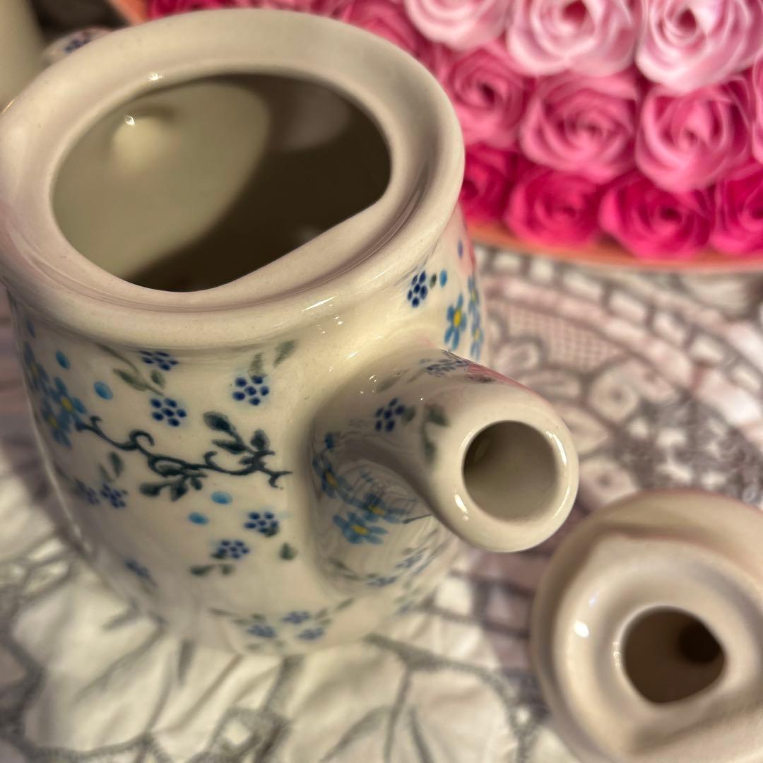 ☆★まるり★☆ポタリー / ひとりカフェセット 〜☆水色小花の小枝☆〜