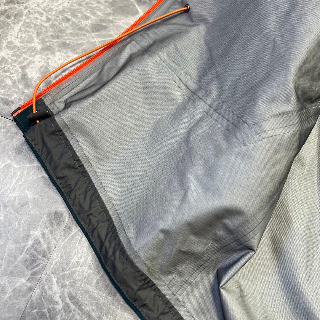 美品　モンベル　ストームクルーザー　ゴアテックス　ブルーグリーン　登山　メンズ