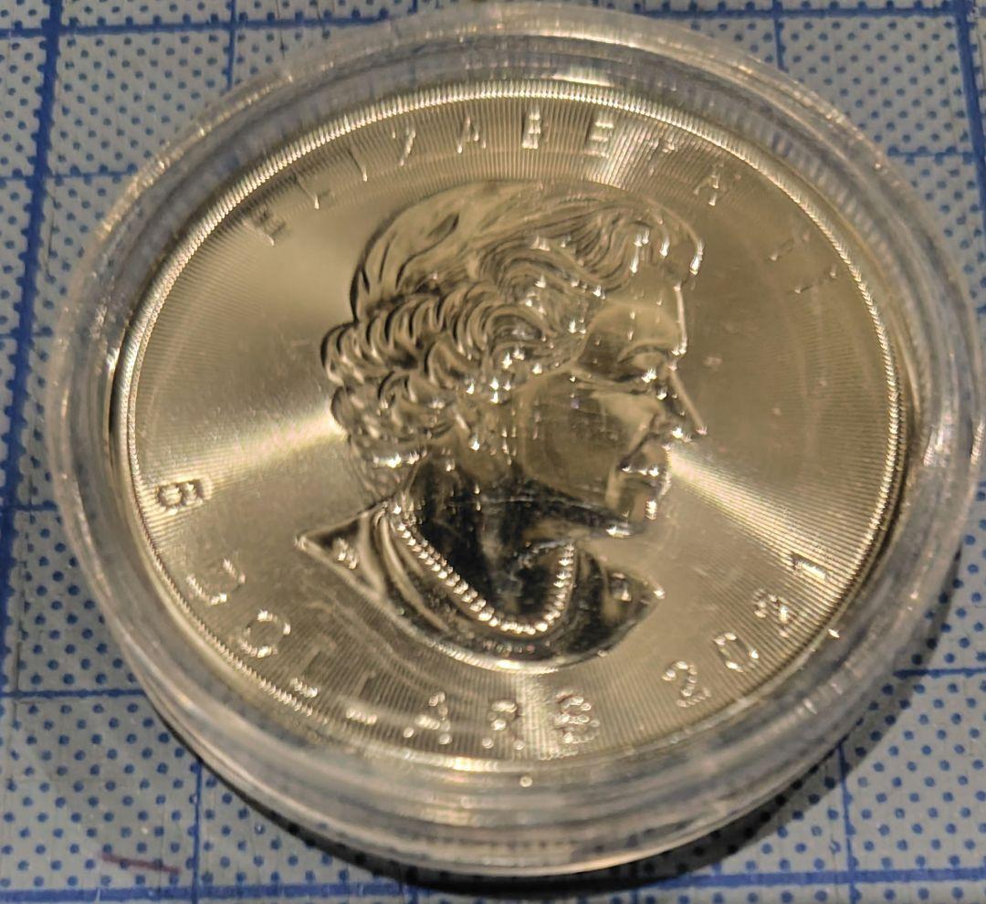 エリザベス女王 銀貨 /2021年/ メープルリーフ 1オンス/ 2枚セット