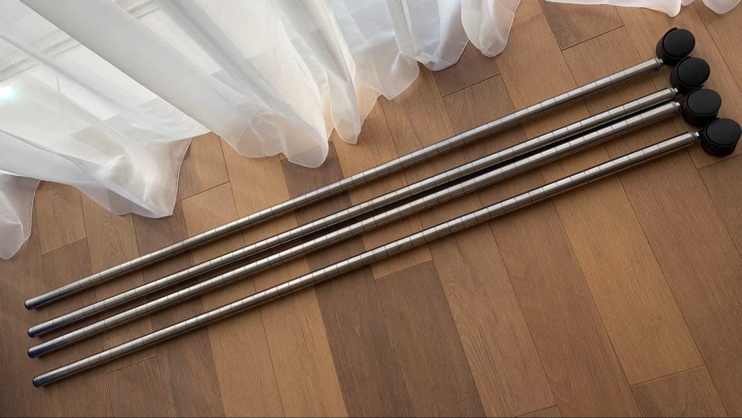 1400mm ホームエレクターポール　キャスター付きポスト　四本組