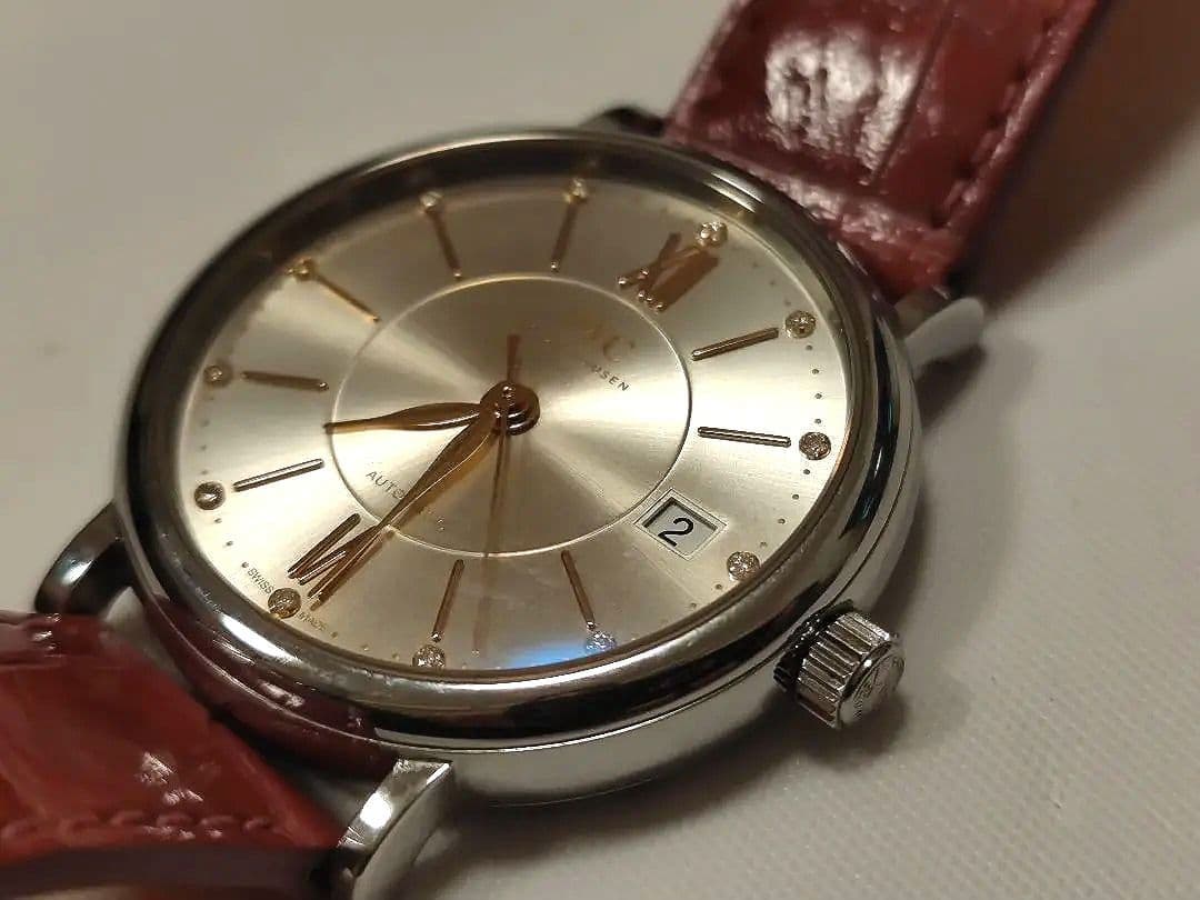 極美品IWC ポートフィノ 37 12Pダイヤ IW458101 サントーニ純正