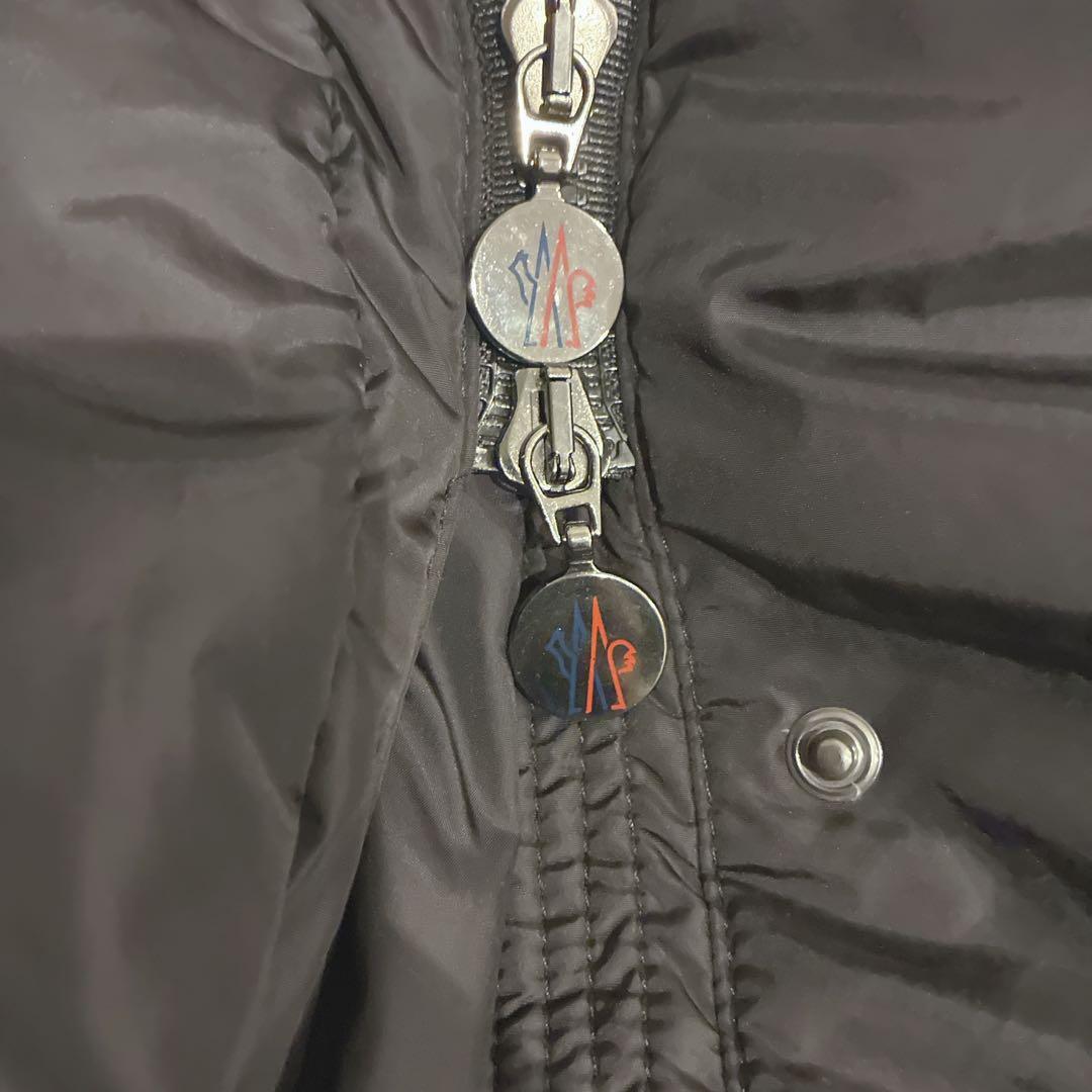 MONCLER ロング ダウンコート ファランジェール ブラックファー Aライン