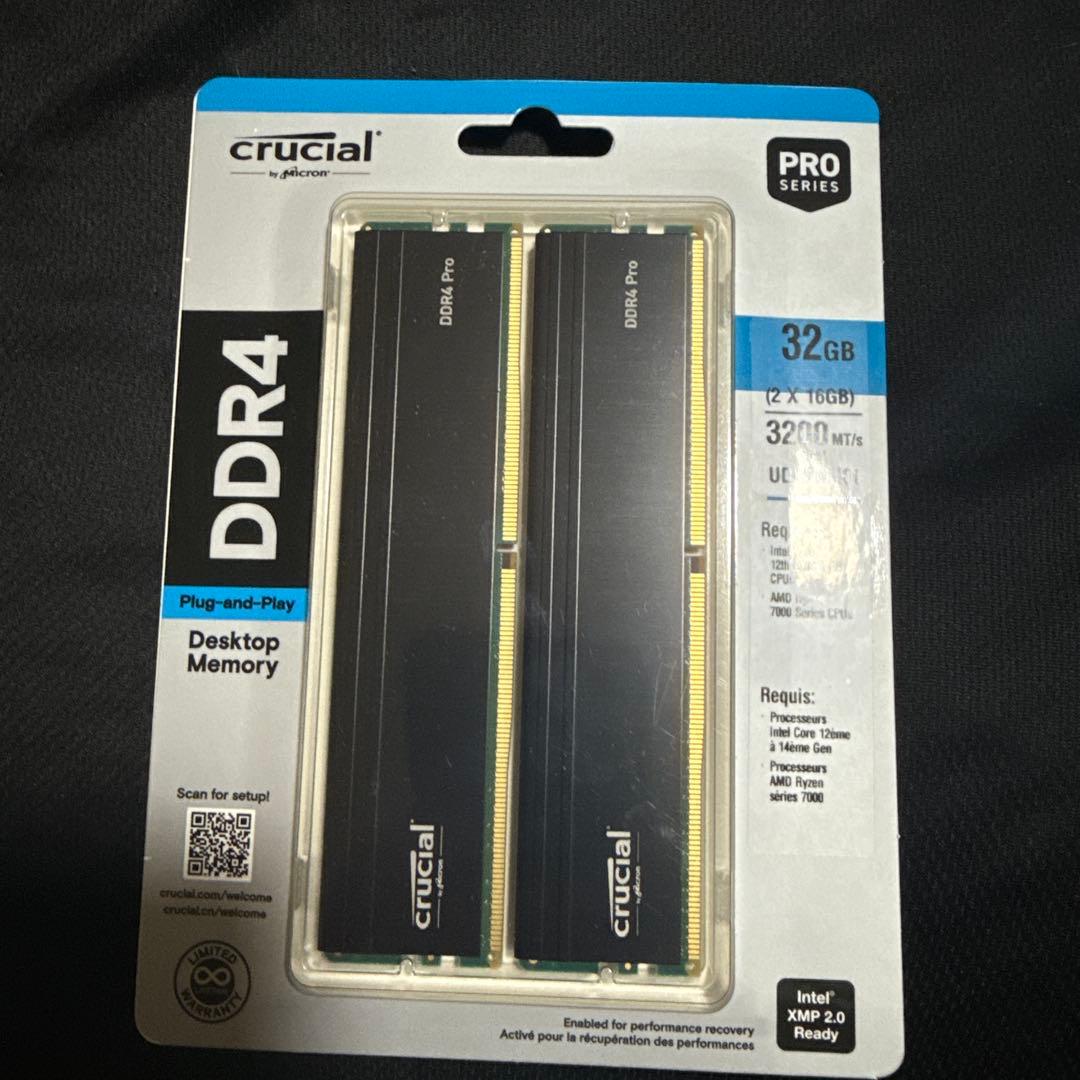 その他 crucial DDR4 Pro 32GB (2x16GB) 3200MHz