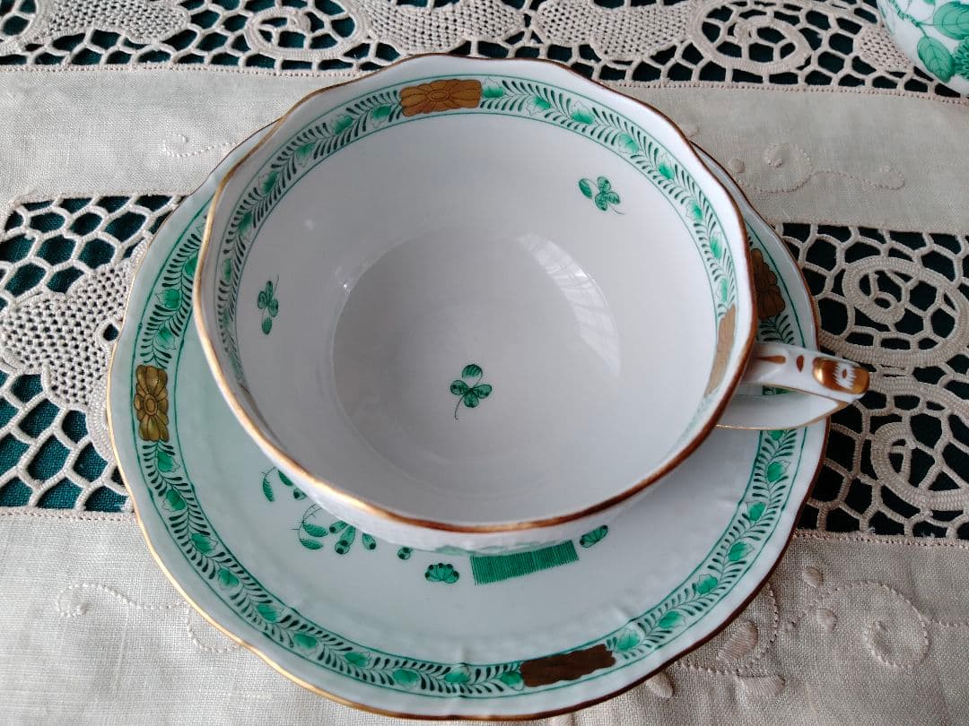 HEREND インドの華(Ａ)　カップ&ソーサー