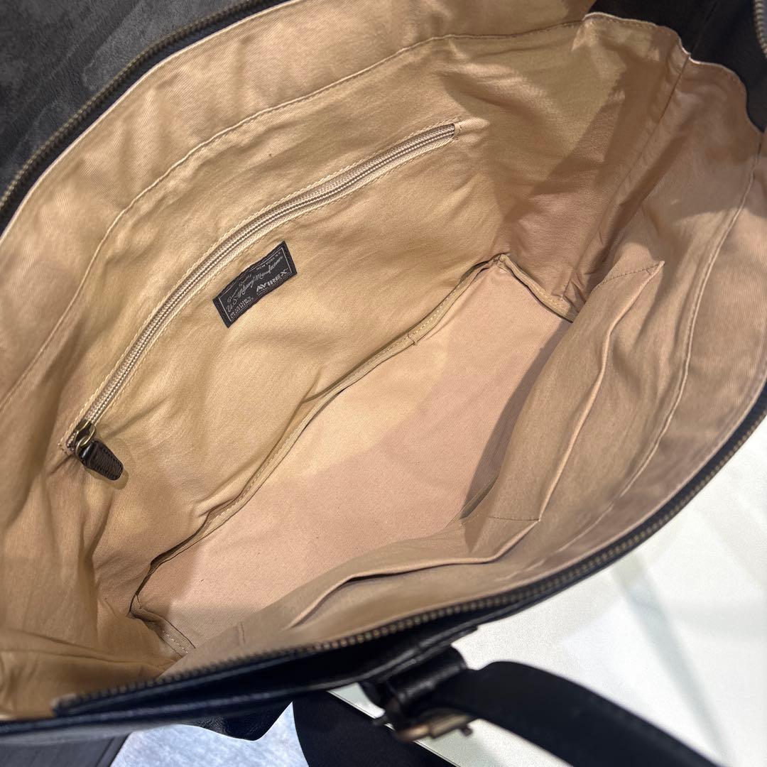 AVIREX 牛革レザートートバッグ 黒 BULTO ブルト