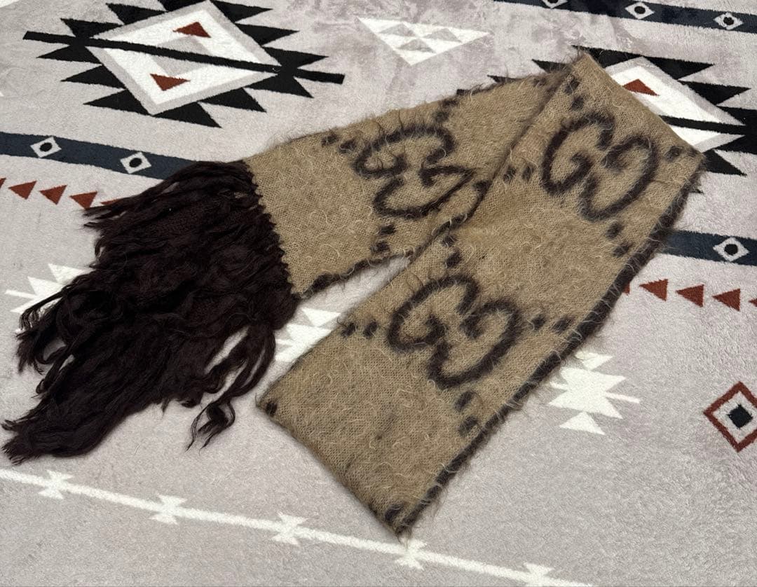 2*N様 ★グッチ★GUCCI★GG モヘア ウール スカーフ★①